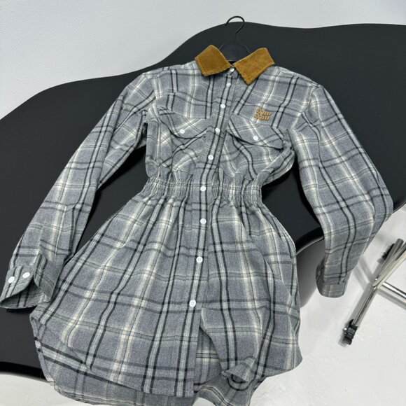 Miu Miu new flannel plaid dress - Picture 6 of 9
